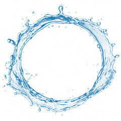 Circular Water Splash  A Refreshing Image of Pure, Clean Water
