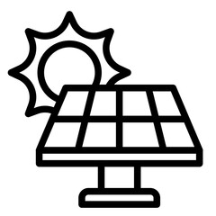 Solar Panel  Icon Element For Design	