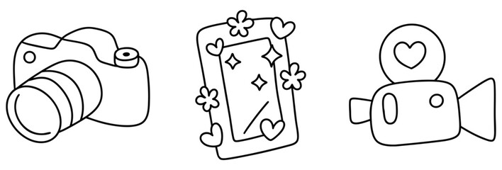 simple camera snapshot captures creativity with playful phone and video recorder, showcasing fun and joy
