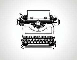 Vintage Typewriter Illustration