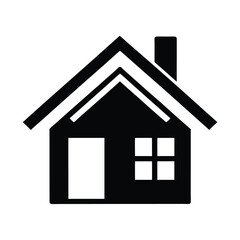 Simple Black House Icon Home, Real Estate, Property, Shelter, Residence