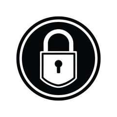 Secure Data Protection Padlock Icon Representing Digital Security and Privacy