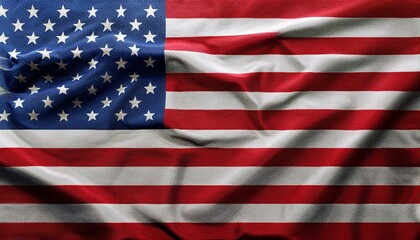 Obraz premium american flag with textured wrinkles