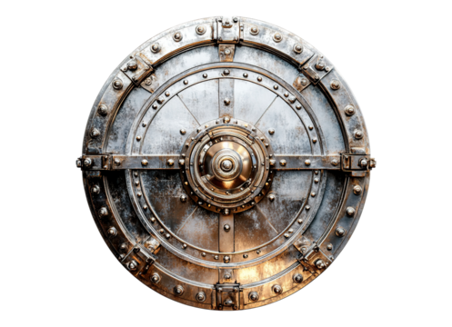 metallic bank vault