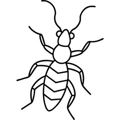 Simple Termite Outline Illustration