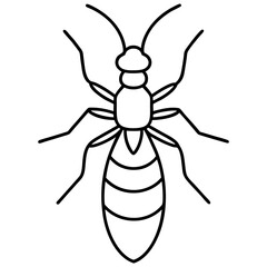 Simple Termite Outline Illustration