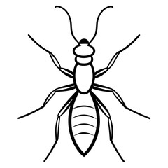 Simple Termite Outline Illustration