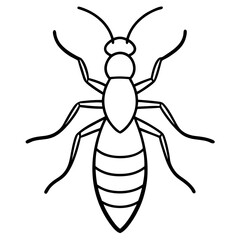 Simple Termite Outline Illustration