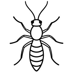 Simple Termite Outline Illustration