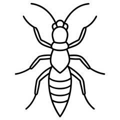 Simple Termite Outline Illustration