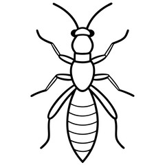 Simple Termite Outline Illustration