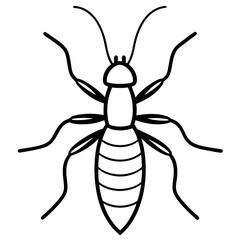 Simple Termite Outline Illustration
