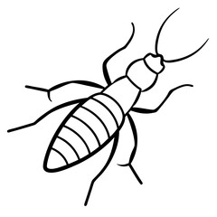 Simple Termite Outline Illustration