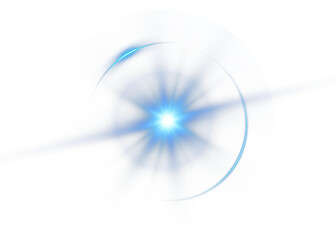 Sunburst Light Glow with a Beautiful Blue Halo Effect that captivates every viewer