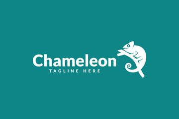 chameleon logo design template, logo icon vector illustration © Fahrul