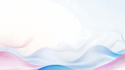 Abstract Blue Smoke Waves with Flowing Lines and Light Texture