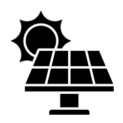 Solar Panel  Icon Element For Design	