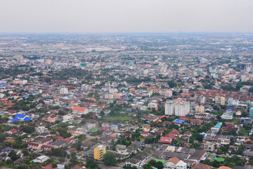 Aerial view of Chiangmai city,Thailand.