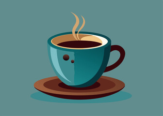 Obraz premium Simple Coffee Cup Logo Silhouette, coffee, cup, logo, silhouette, cafe, coffee shop,