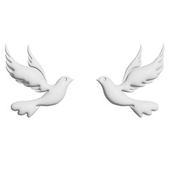 3d render of  a dove of peace