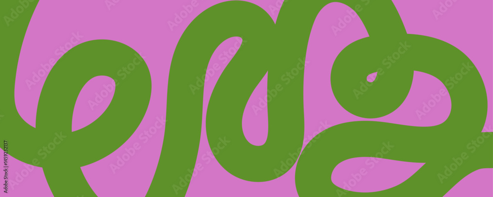 Fototapete abstract wavy lines pattern. horizontal background with dynamic curvy stripe, hand drawing wave line