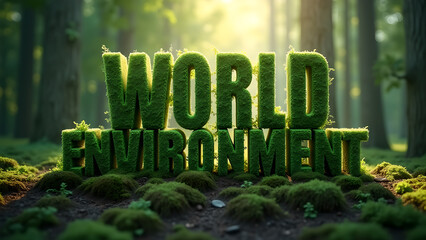 Verdant inscription highlighting the importance of global ecological conservation