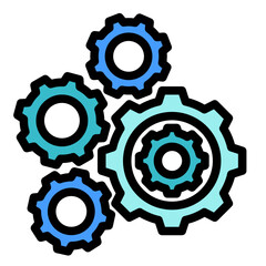 Gears And Cogs  Icon Element For Design	