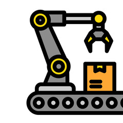 Factory Automation  Icon Element For Design	