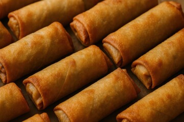 Crispy golden fried rolls