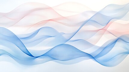 Fototapeta premium Abstract Blue Smoke Waves with Flowing Lines and Light Texture