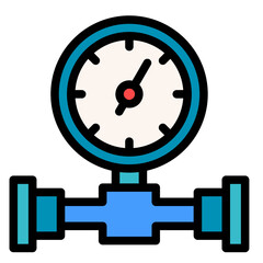 Pressure Gauge  Icon Element For Design	