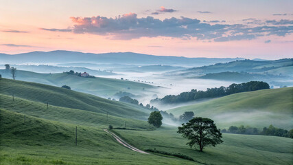 sunrise in the mountains