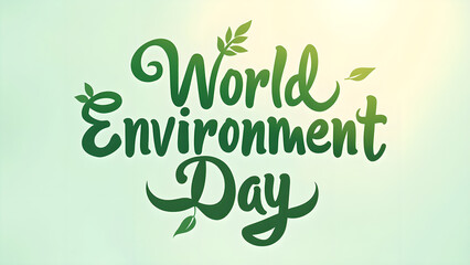 Fototapeta premium Elegant typographic design celebrates global consciousness and the environment day