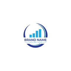 Eco Business Logo with Plant and Growth Bar Chart – Vector Design

