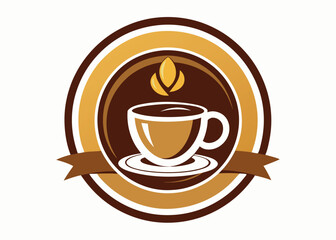 Obraz premium Simple Coffee Cup Logo Silhouette, coffee, cup, logo, silhouette, cafe, coffee shop, 