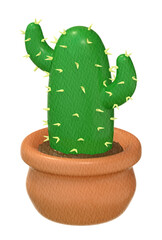 cactus in the pot element. plant and gardening