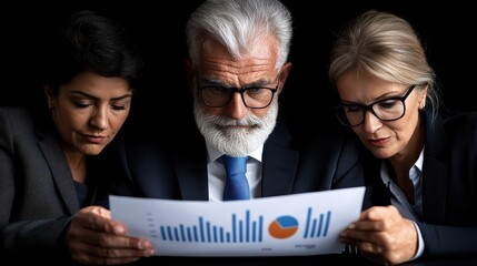 Diverse Group Analyzing Data in a Modern Business Office Environment