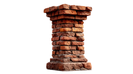 Antique Brick Pillar: The strong and antique brick pillar exhibits historical charm and architectural robustness, showcasing enduring construction skill.