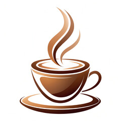 Obraz premium Simple Coffee Cup Logo Silhouette, coffee, cup, logo, silhouette, cafe, coffee shop, 
