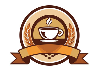 Stylish Coffee Cup Silhouette Logo Design, coffee, cup, logo, design, silhouette, coffee 