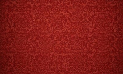 Fototapeta premium Intricate red damask wallpaper, classic design , decoration, pattern, red