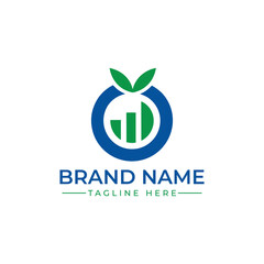Eco Brand Logo with Green Leaf and Growth Symbol – Vector Design

