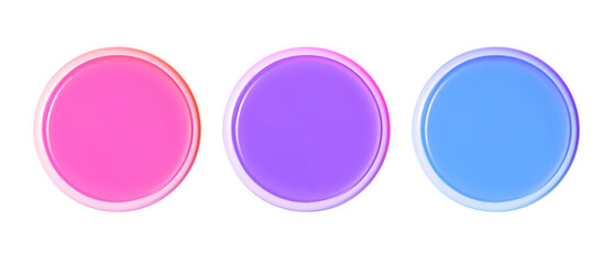 Futuristic Round Interface Elements with Glowing Effect