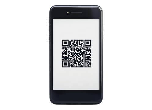 QR code on smartphone
