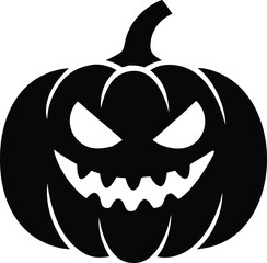 spooky halloween pumpkin silhouette 