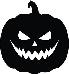 spooky halloween pumpkin silhouette 