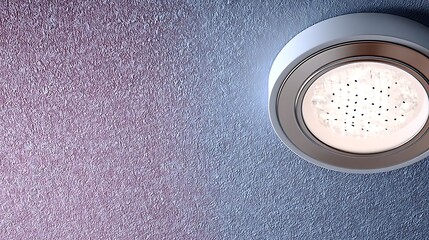 Modern Recessed LED Ceiling Light Fixture on Textured Wall
