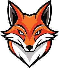 minimalist sleek and simple fox head illustration