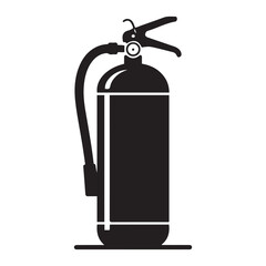 Obraz premium Fire extinguisher Vector Black silhouettes. with white background