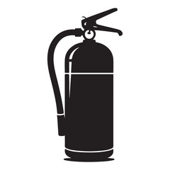 Fire extinguisher Vector Black silhouettes. with white background